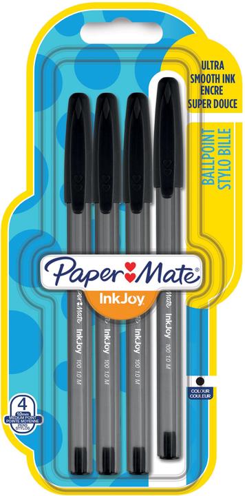 Produktbild Paper Mate Kugelschreiber InkJoy 100 Kappe M (Schwarz, 4x)