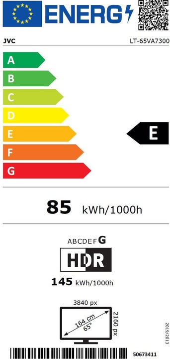 Energy Label JVC LT-65VA7300 (65", 4K)