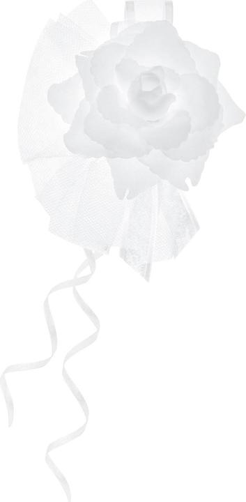 Image du produit Partydeco Accessoires de fête Décoration de voiture Rose 14 cm, 4 pcs, blanc (1 pièce(s))