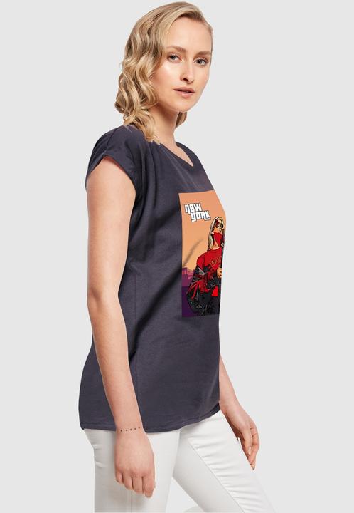 Produktbild Merchcode Laides Grand New York Extended Shoulder Tee - 116969 (XXL)
