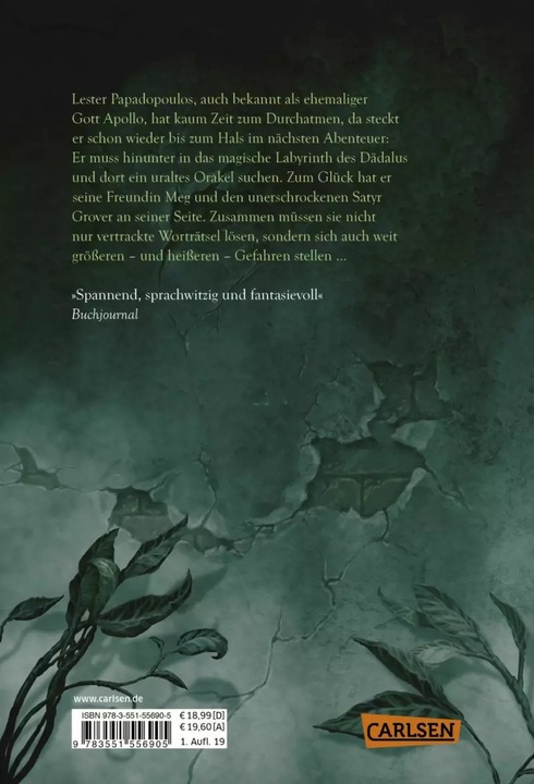 Actual product image The Adventures of Apollo 3: The Burning Labyrinth (Rick Riordan., German)