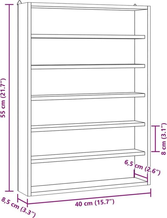 Produktbild vidaXL Holz-Sammlervitrine
