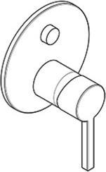 Actual product image Kludi NOVA FONTE PURISTIC Mitigeur monocommandé encastré pour bain et douche, montage mural, 207593915