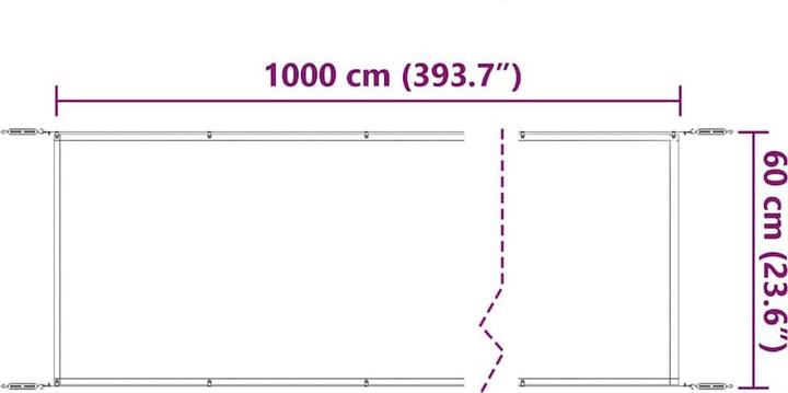 Produktbild vidaXL Senkrechtmarkise (0.60 m)