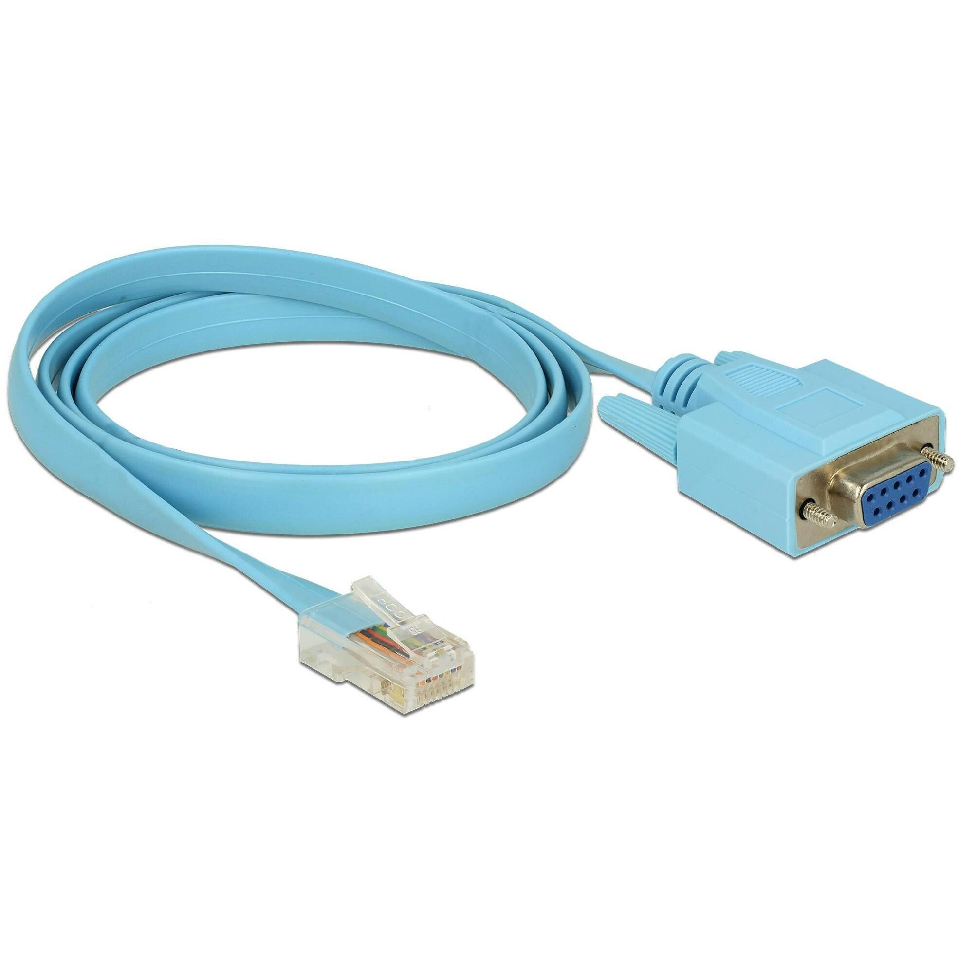 Delock RS-232 zu RJ-45 Konsolenkabel (1 m, Flachbandkabel), Schnittstellenkabel