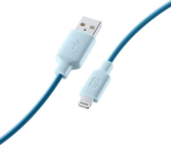 Image du produit Cellularline Câble de charge et de données bleu 100cm USB Type-A vers Apple Lightning USBDATAMFISMARTB (1 m, USB 2.0)