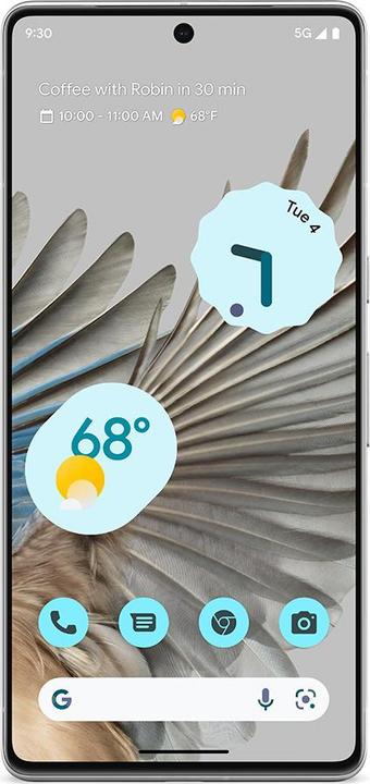 Produktbild Google Pixel 7 Pro (256 GB, Weiss, 6.70", SIM + eSIM, 50 Mpx, 5G)