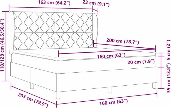 Produktbild vidaXL Bettmatratze (160 x 200 cm)