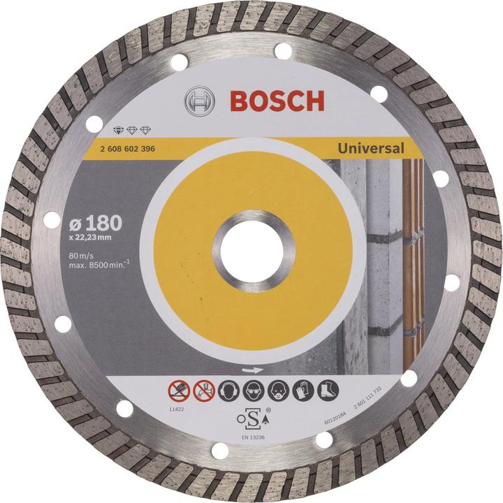 Produktbild Bosch Professional Zubehör Diamanttrennscheibe Standard for Universal Turbo, 180x22,23x2,5x10 mm, 1er-Pack