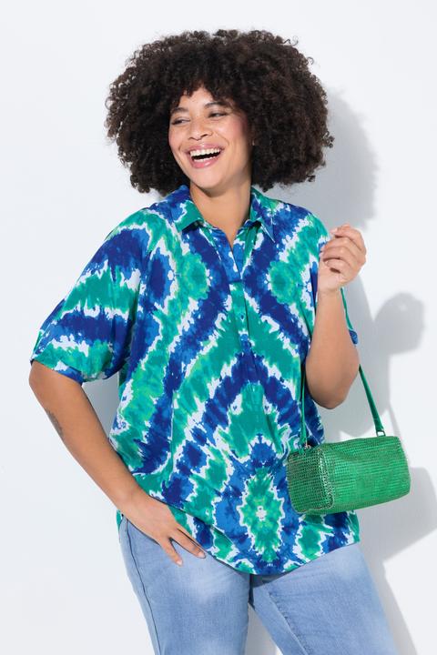 Produktbild Angel of Style Bluse, A-Linie, Batik-Muster, Halbarm (48)