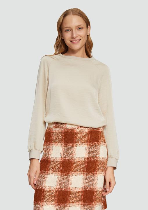 Immagine prodotto s.Oliver Bluse Blusenshirt aus Satin mit Rippbündchen (44)