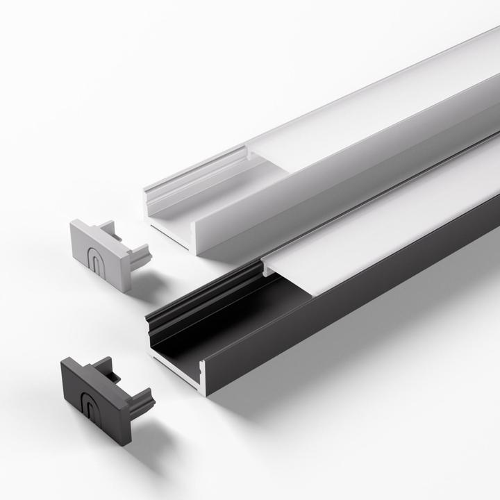 Halemeier ChannelLine D schwarz opal 10er Set L=2500 Alu- und Abdeckprofil