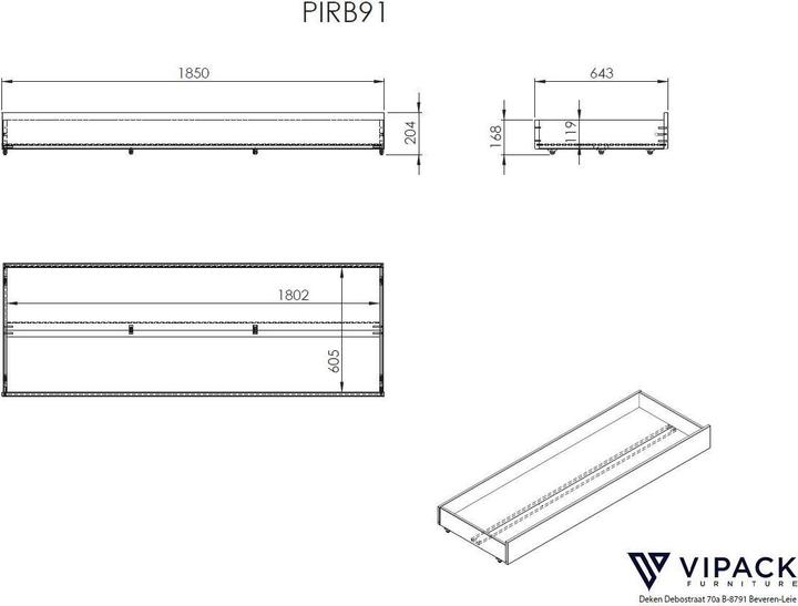 Produktbild Vipack Kojenbett Scott mit Auszug inkl. Ausziehkasten (90 x 200 cm)