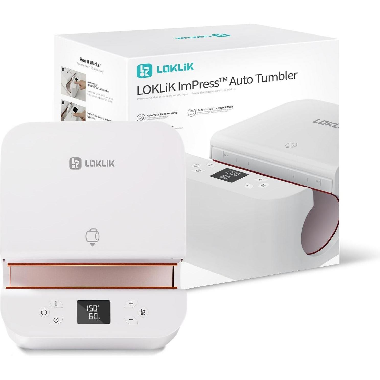 Loklik, Macchina da taglio + Pressa a caldo, Stampa a caldo del bicchiere automatico