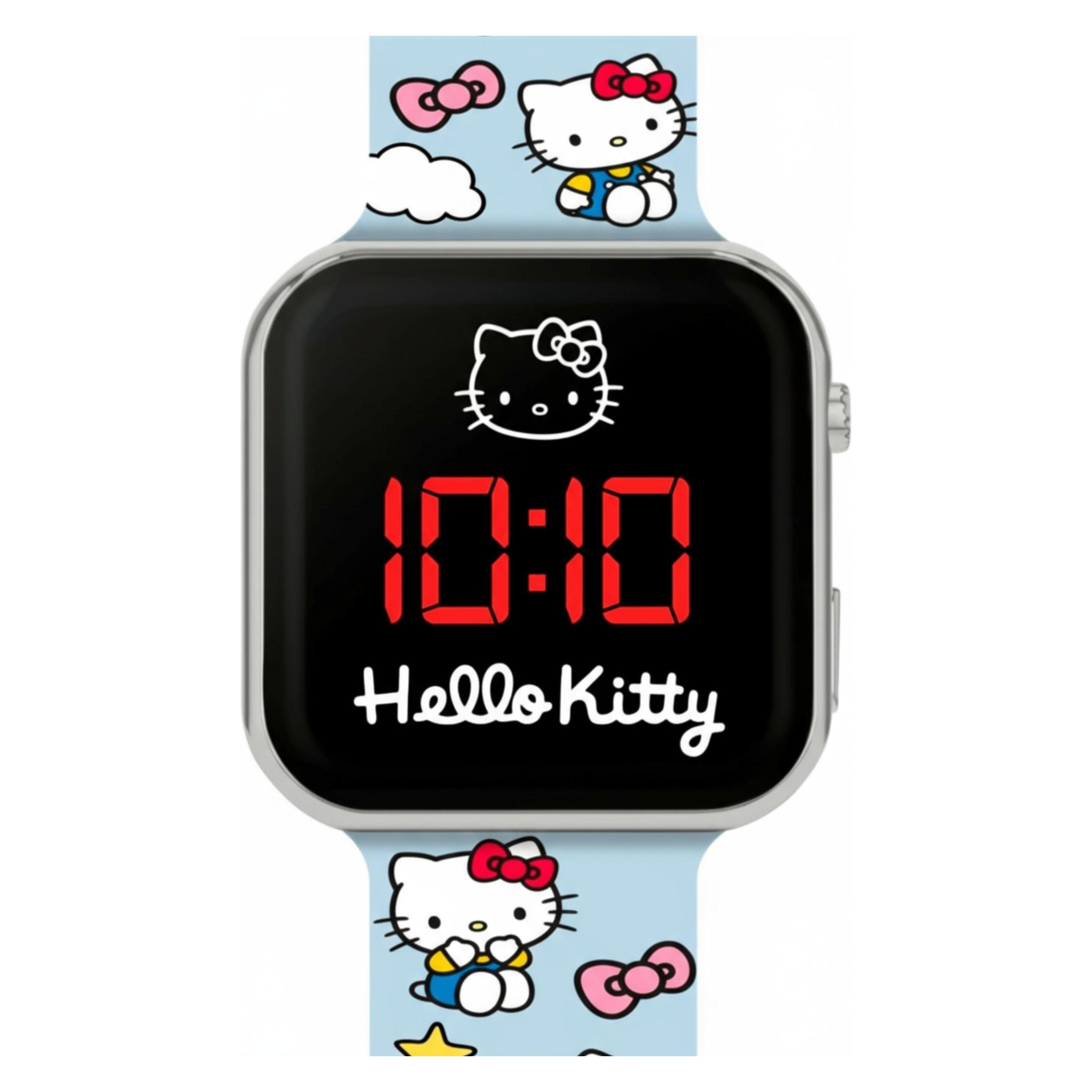 Sanrio, Armbanduhr, Hello Kitty Led-Uhr Mit Bedrucktem, Mehrfarbig