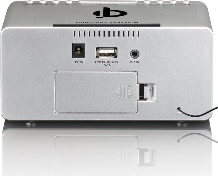 Productafbeelding Lenco CR-550, Radio wekker, FM, Zilver