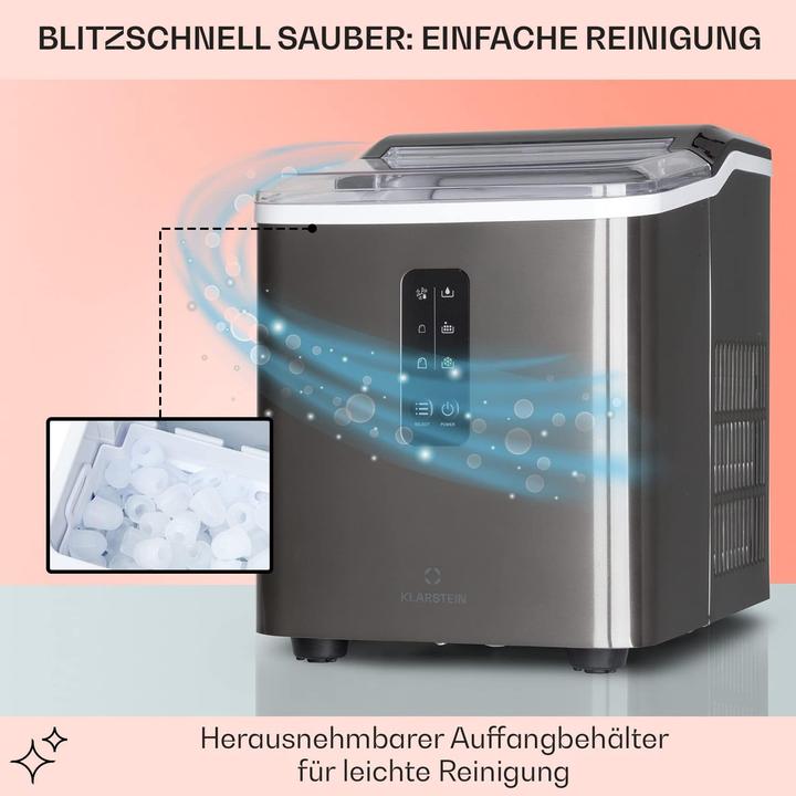 Actual product image Klarstein Home Ice Cube Maker Dark Grey