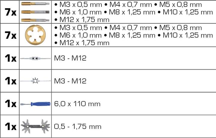 Image du produit KS Tools Jeu d'outils de taraudage TiN 32 pièces