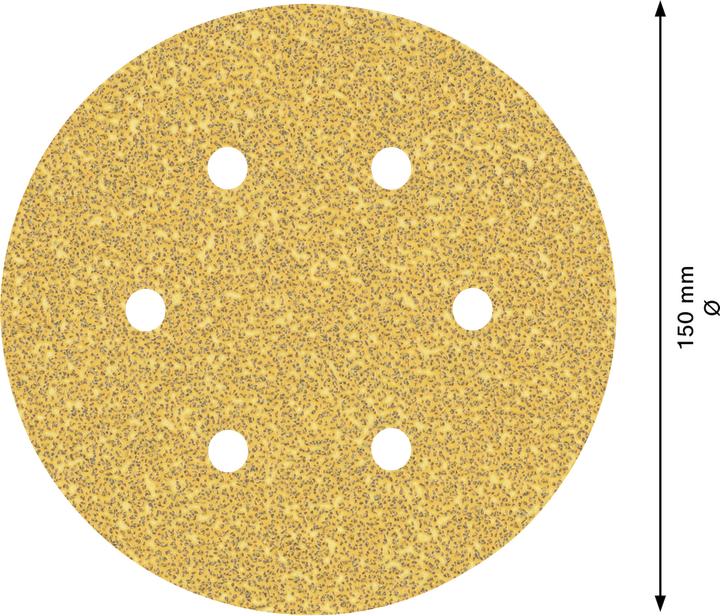 Actual product image Bosch Professional Zubehör EXPERT C470 Sanding paper with 6 holes for random orbital sander, 150 mm, G 40, 50 pcs. (40)