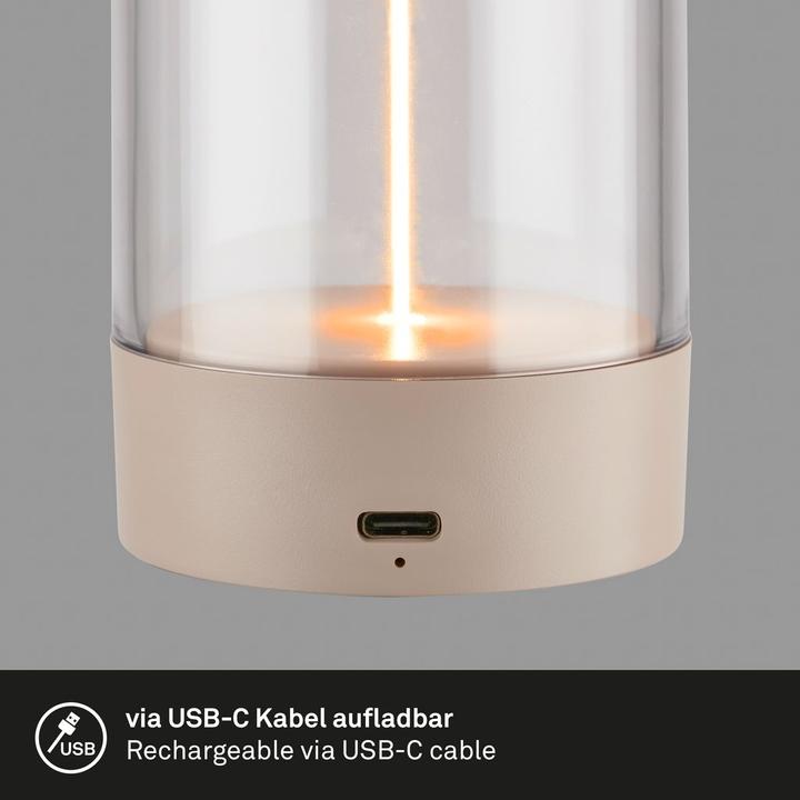 Produktbild Briloner WIGGLE Akku Tischleuchte mit Lichtfaden - Beige