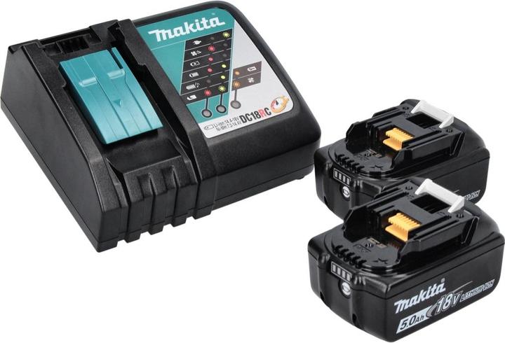 Productafbeelding Makita DLX 2131 TJ Batterij Combo Kit 18 V met DHP 482 62 Nm + DTD 152 165 Nm + 2x batterij 5.0 Ah + lader (Oplaadbare batterij)