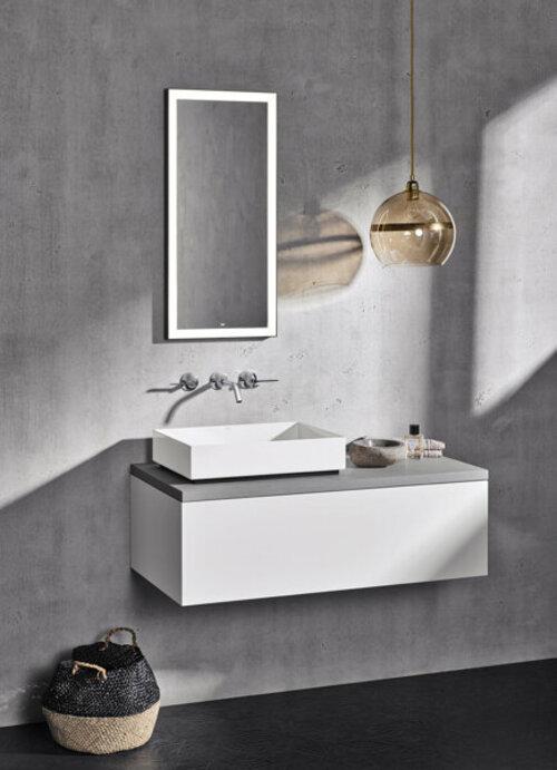 Actual product image Alape top basin AB.ME500, rectangular W: 500mm H: 115mm D: 375mm, 3212000000, white (375 mm, 500 mm)