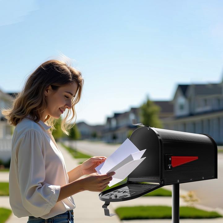 Actual product image Wiltec US Mailbox American Design Letterbox Postbox Letter Mail Post Box