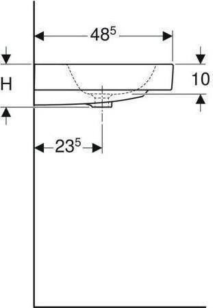 Produktbild Geberit Waschtisch iCon 90 cm wei 124090000 (485 mm, 900 mm)