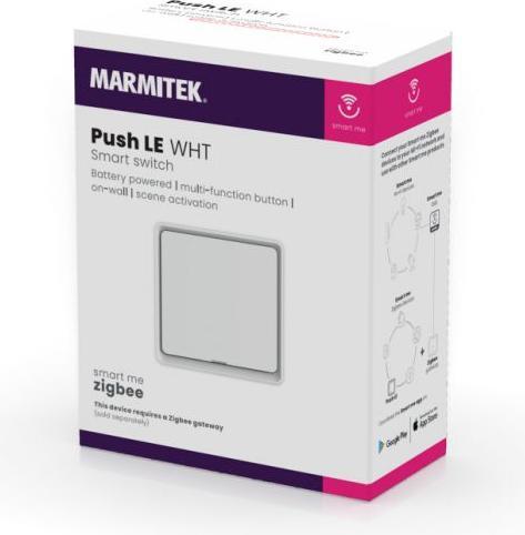 Produktbild Marmitek Funk-Taster Push LE Zigbee 3.0, Weiss