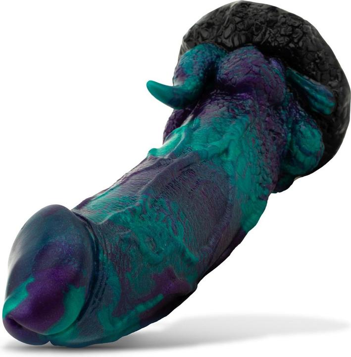 Actual product image Mythical Mates Dragonfly Dildo Purple & Green