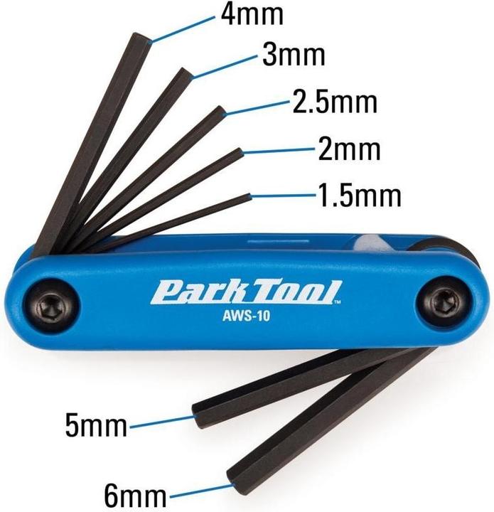 Actual product image Park Tool Fold Up Hex Wrench Set AWS-10