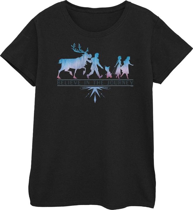 Actual product image Disney Womens/Ladies Frozen 2 Believe In The Journey Silhouette Cotton T-Shirt (L)
