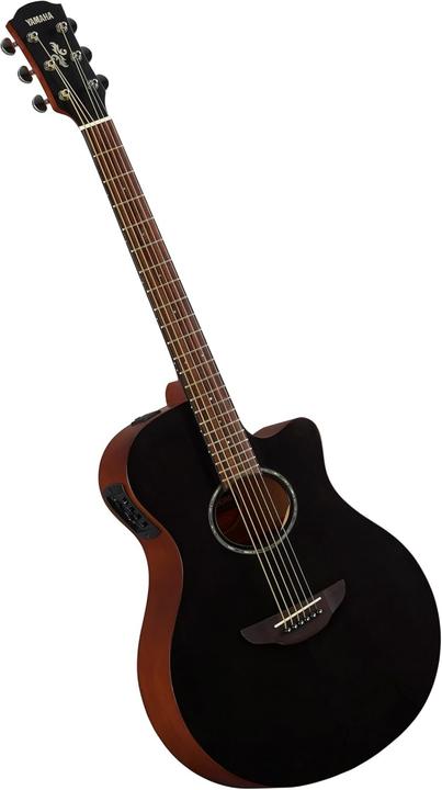 Actual product image Yamaha APX600M Matte Finish Smokey Black electric-acoustic western guitar (Western guitar, Fingerboard: Rosewood, Top: Spruce, Neck: tonewood)