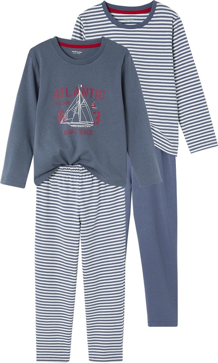 Actual product image Vertbaudet 2-pack boys' pyjamas with boat, jersey (110)