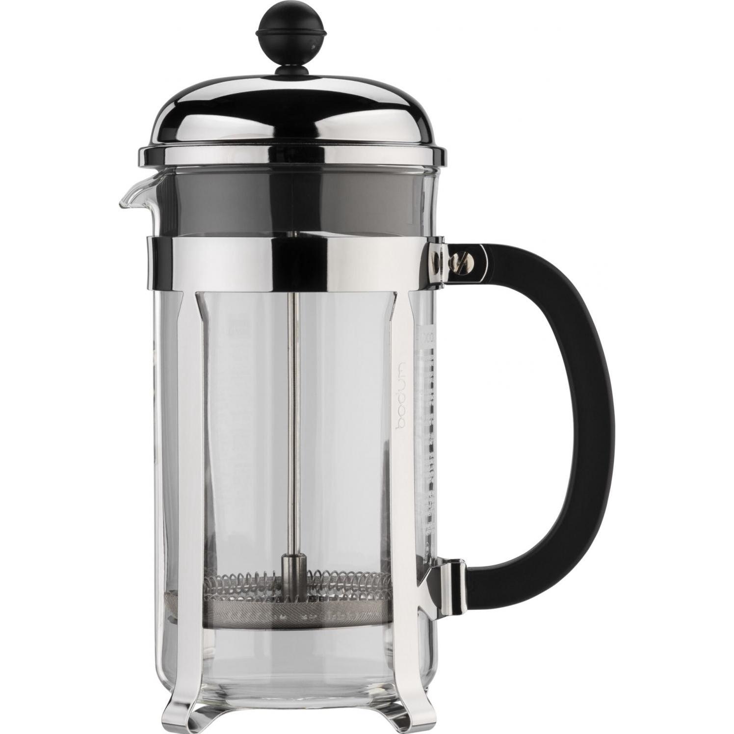 Bodum Chambord, Kaffeebereiter, Schwarz, Silber