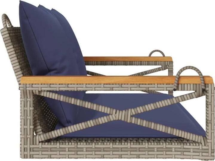 Actual product image vidaXL Hanging bench with cushion Hanging swing Swing bench Garden swing Grey