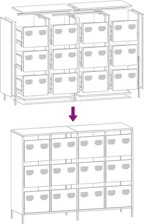 Actual product image vidaXL Sideboard (135 x 39 x 103.50 cm)