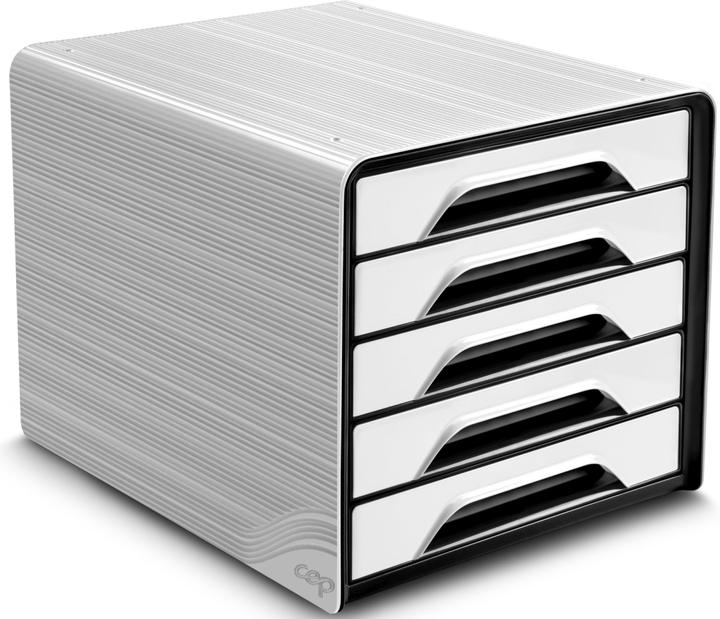 Actual product image Cep Smoove drawer box black/white DIN A4 with 5 drawers (A4)