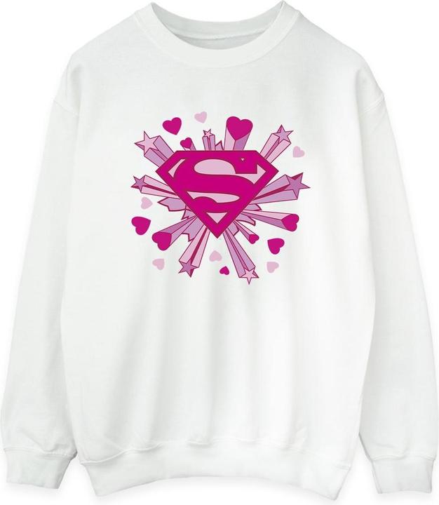 Produktbild Superman Pink Hearts And Stars Logo Sweatshirt (XXL)
