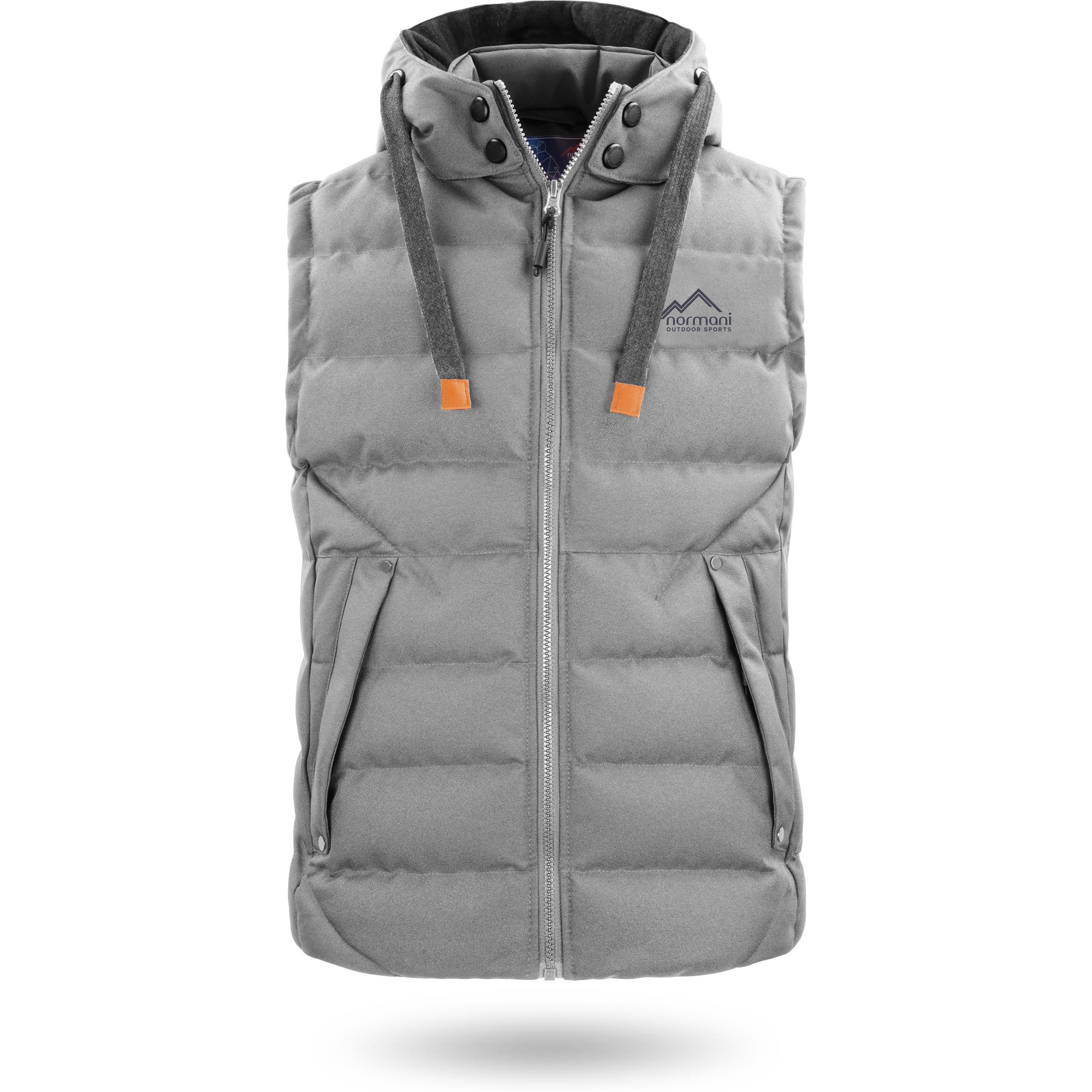 Normani, Herren, Weste, Herren Winter-Steppweste Yuquot, Grau, (XXL)