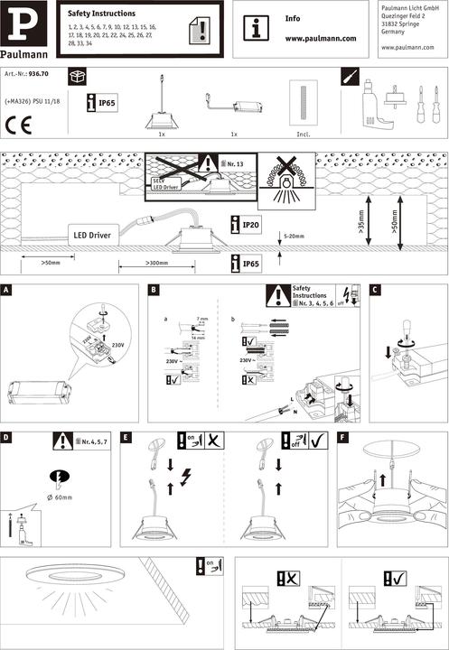 Produktbild Paulmann Einbauleuchte Calla Set (770 lm)