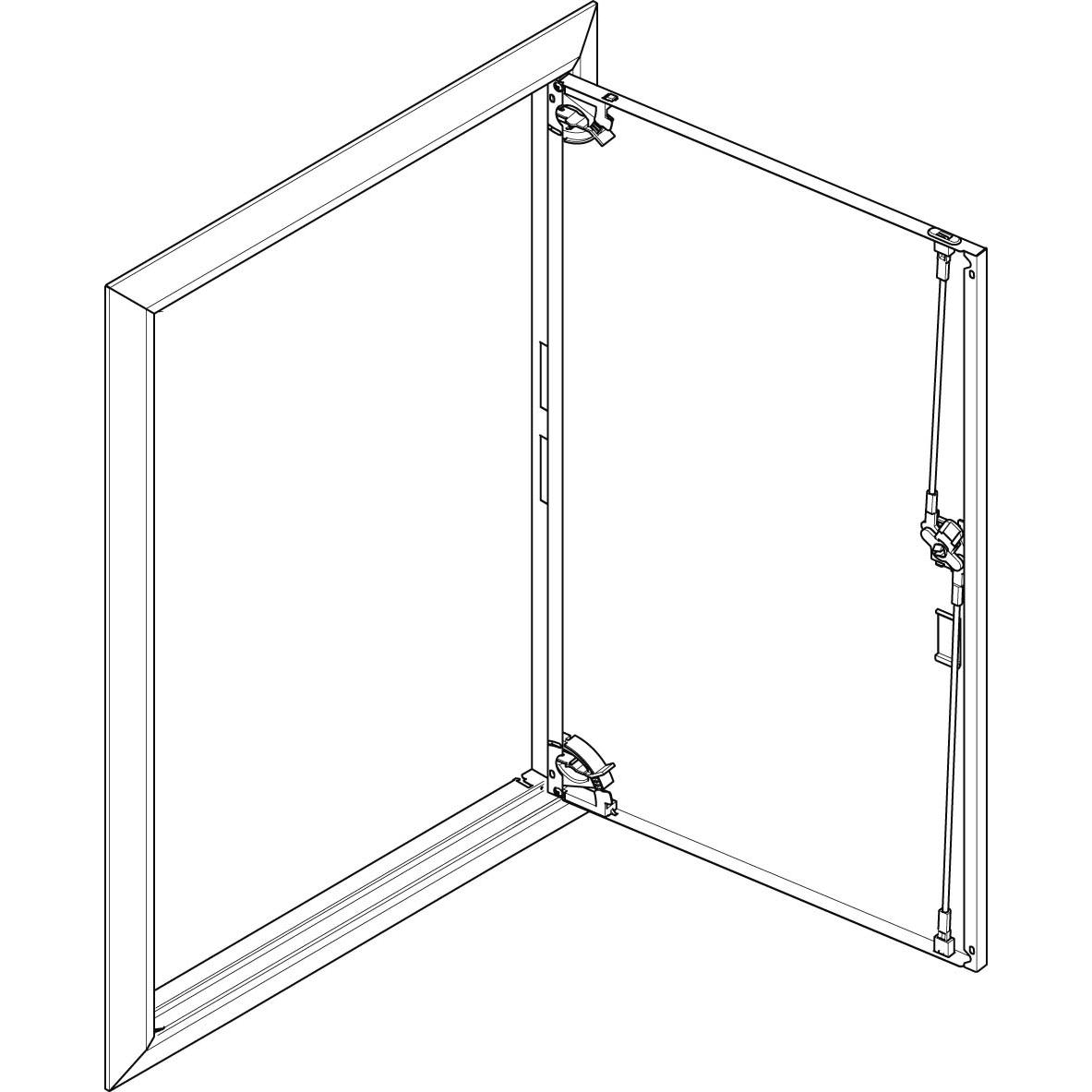 Thumbnail - ABN, Verteilerschrank Zubehör, ESPRO Blendrahmen mit Volltüre GBRU26T f. UP-Flachverteiler 2x6reihig