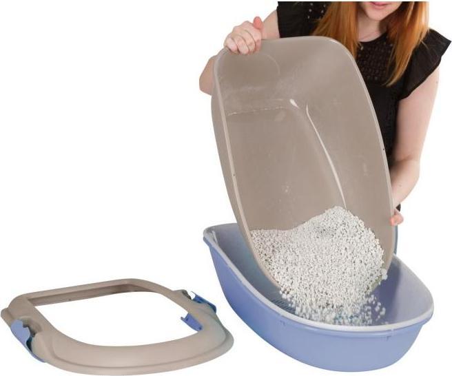 Actual product image Kerbl FURBA cat litter tray with cleaning sieve (Cat litter tray open)