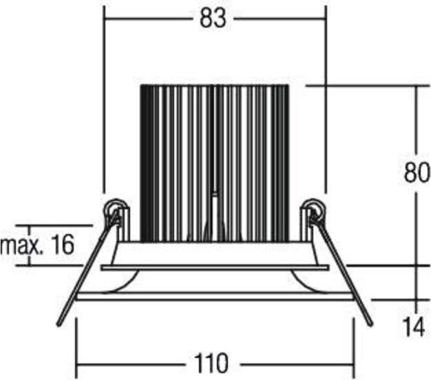Productafbeelding Brumberg LED inbouwarmatuur (770 lm)