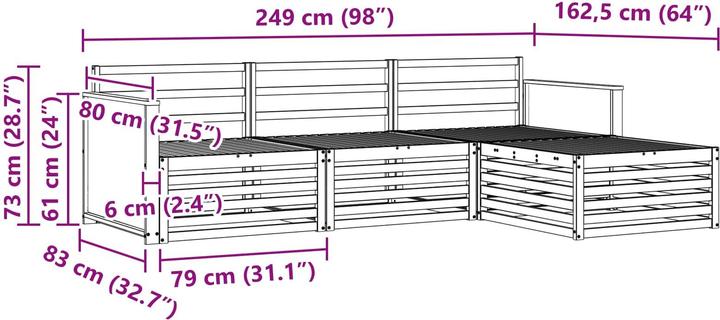Produktbild vidaXL Outdoor-Sofa