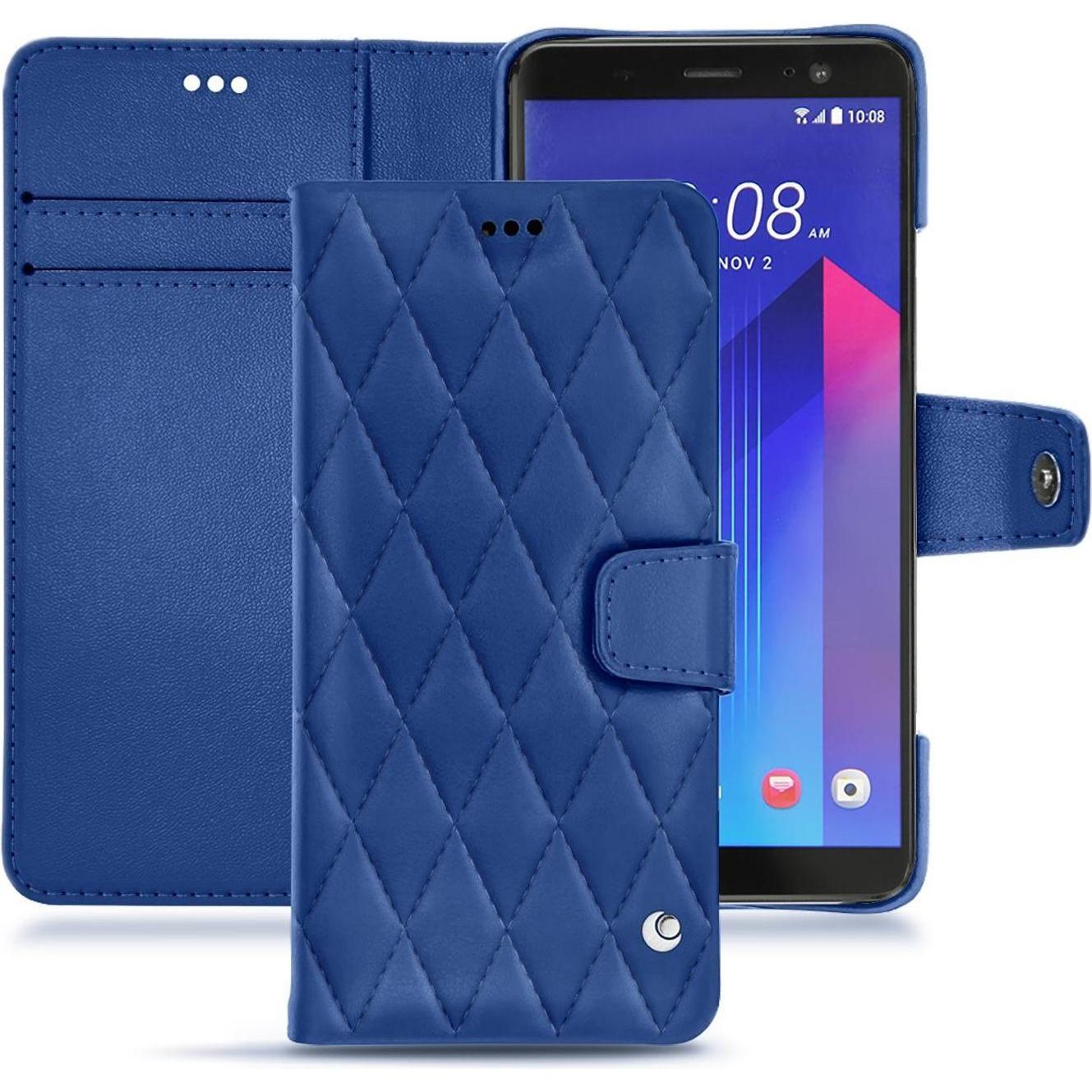 Thumbnail - Noreve Lederschutzhülle Wallet (HTC U11+), Smartphone Hülle, Blau