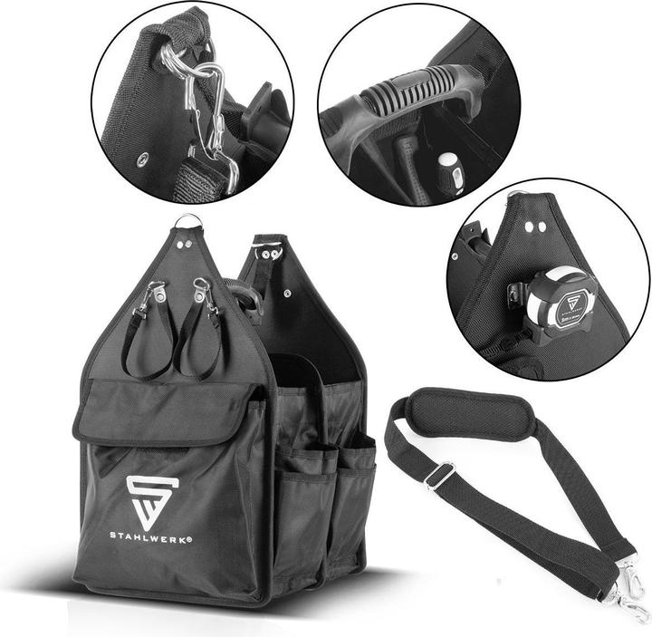 Produktbild Stahlwerk Werkzeugtasche mit 11 Aussentaschen und 2 grossen Innenfächern (1 Teil)