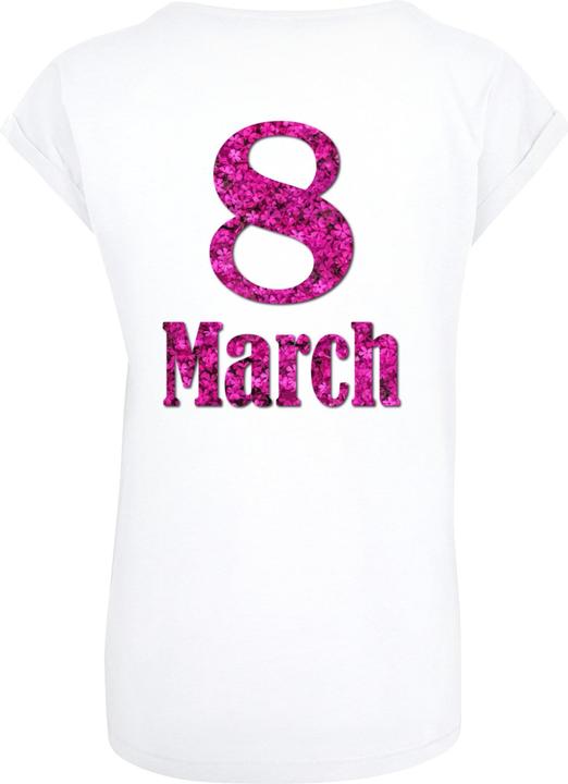 Actual product image Merchcode Ladies WD - 8 March Extended Shoulder Tee - 116993 (XL)