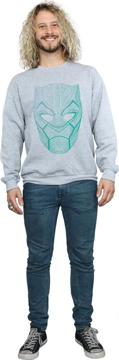 Immagine prodotto Felpa in cotone con maschera tribale Black Panther Uomo (M)