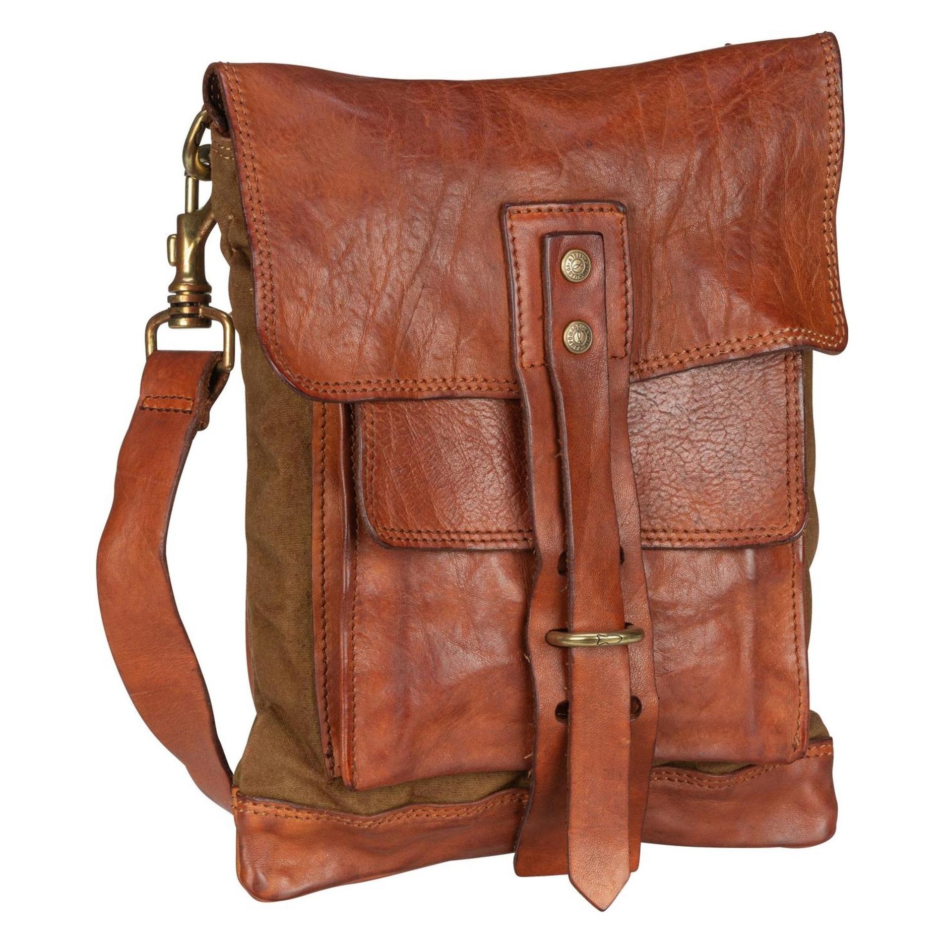 Campomaggi, Damen, Handtasche, Umhängetasche Enea C30840, Braun, Grün